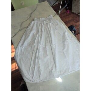 Solid & Striped The Noreen Skirt White Cotton Smocked Maxi Size M Peasant